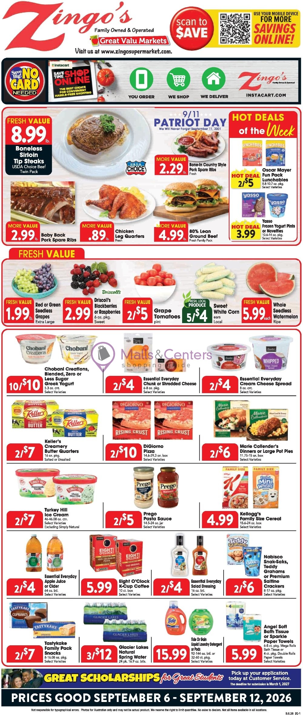 Weekly ad for Great Valu Markets valid: 09/06/2026 - 09/12/2026, page 1