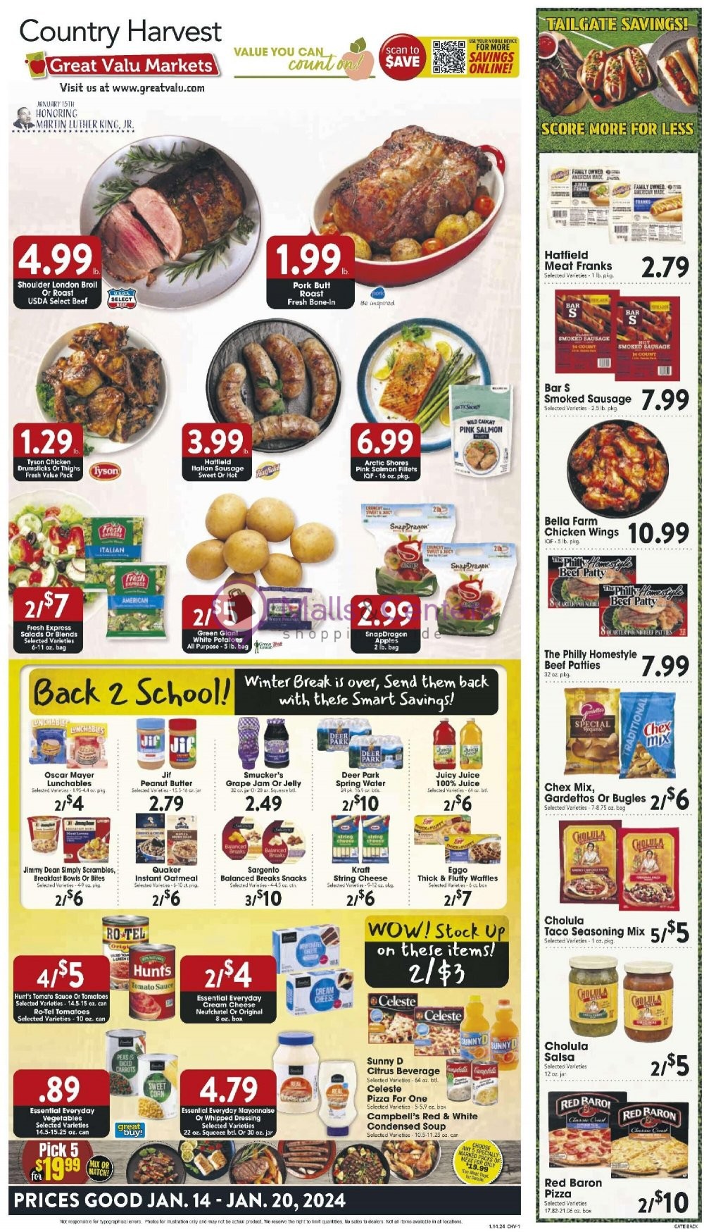 Great Valu Markets Weekly ad valid from 01/14/2024 to 01/20/2024