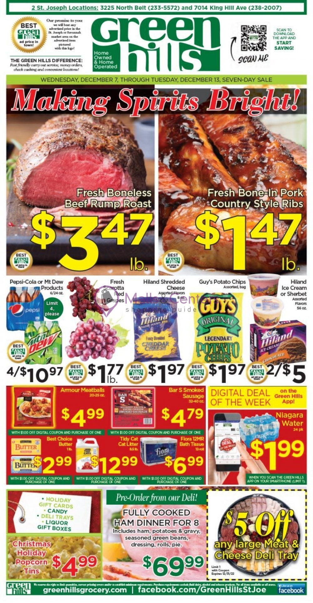 Green Hills Grocery Weekly ad valid from 12/07/2022 to 12/13/2022