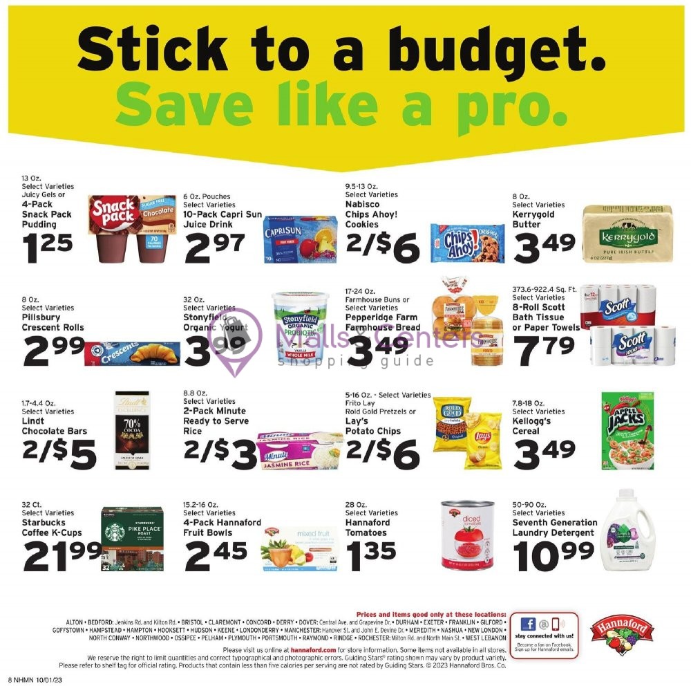 Weekly ad for Hannaford Supermarket & Pharmacy valid: 10/01/2023 - 10/07/2023, page 10