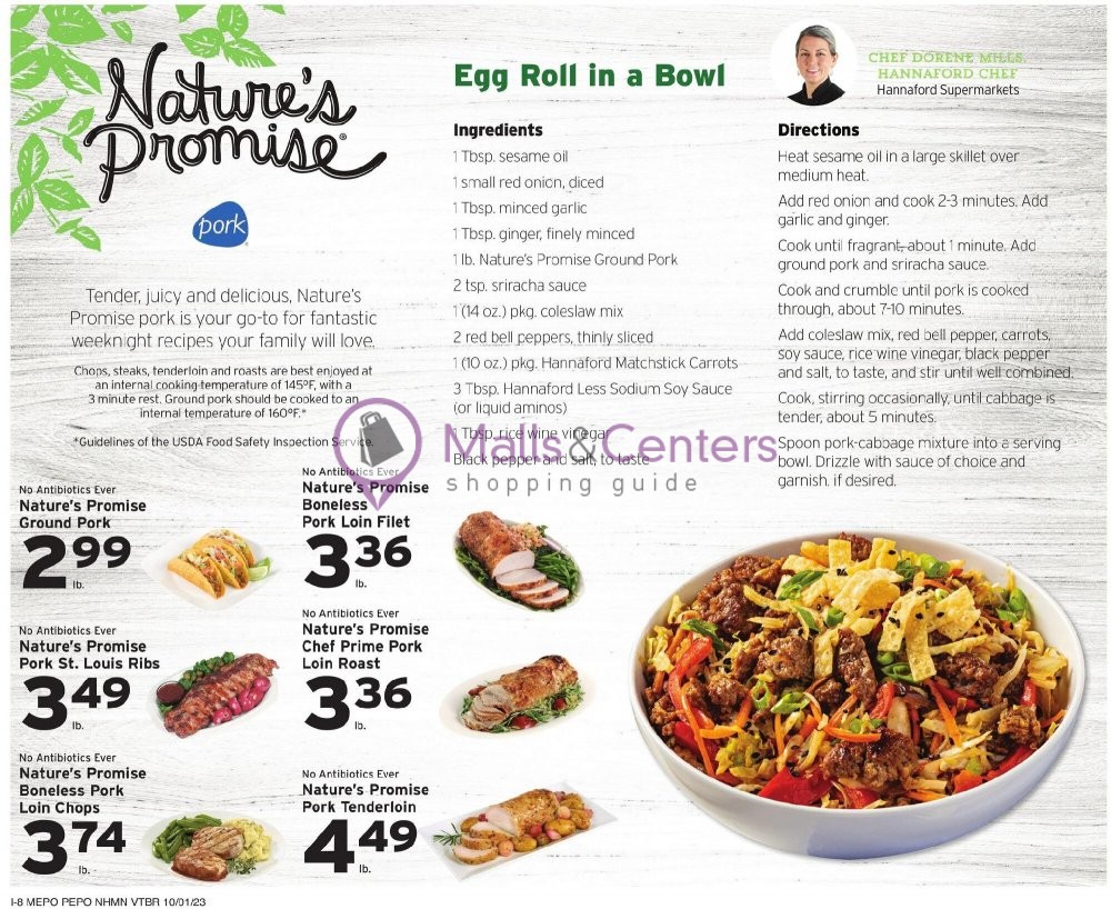 Weekly ad for Hannaford Supermarket & Pharmacy valid: 10/01/2023 - 10/07/2023, page 19