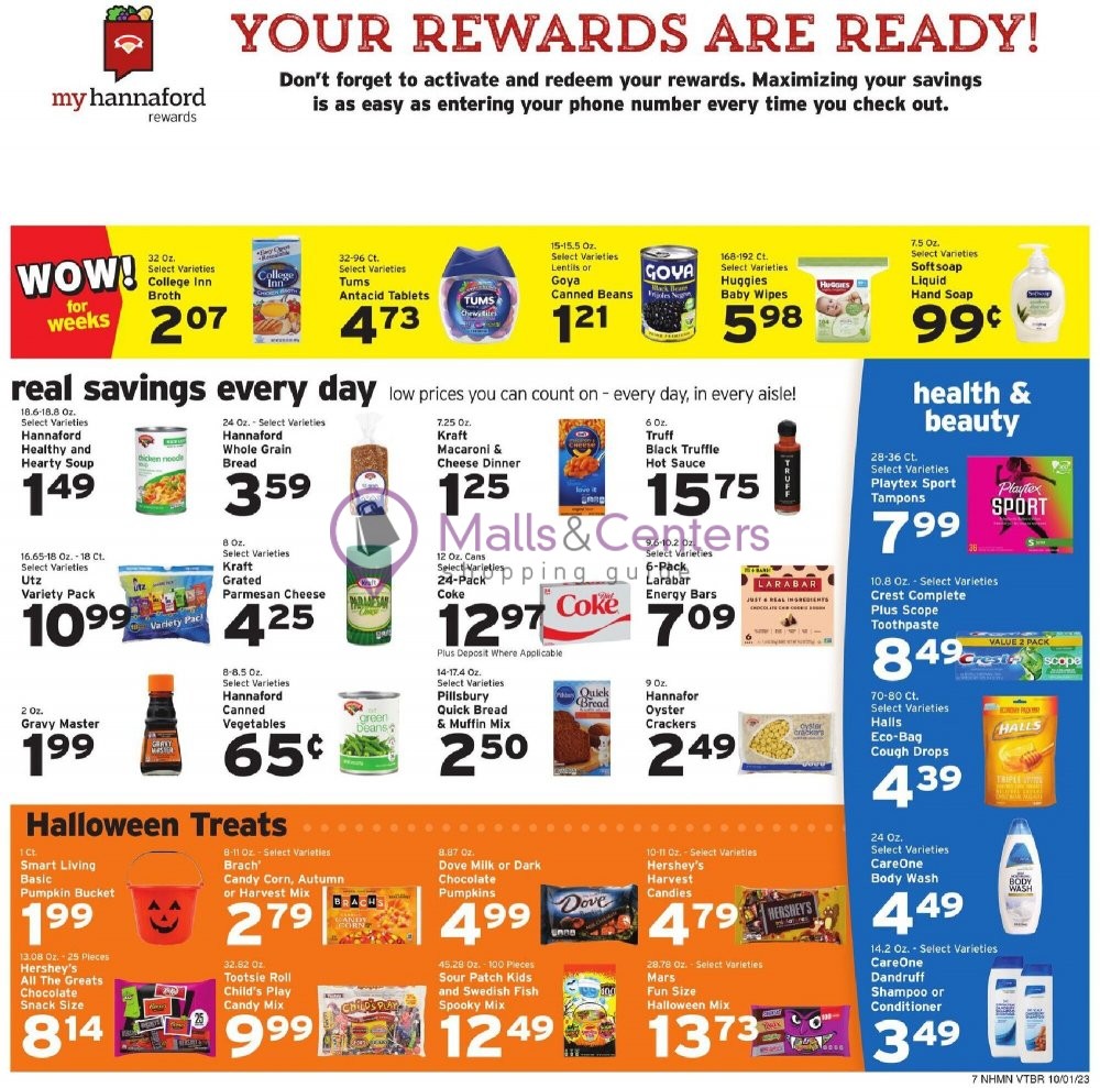 Weekly ad for Hannaford Supermarket & Pharmacy valid: 10/01/2023 - 10/07/2023, page 8