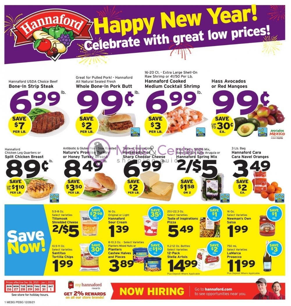 Hannaford Supermarket & Pharmacy Weekly ad valid from 12/26/2021 to 01