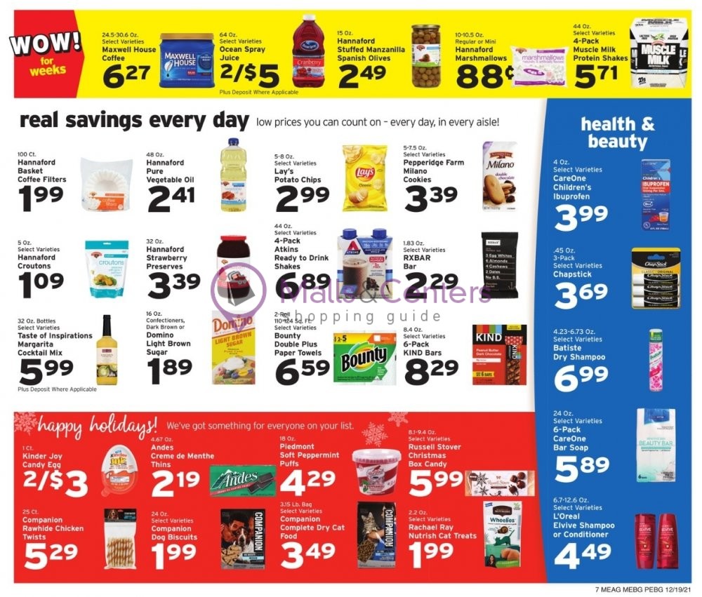 Hannaford Supermarket & Pharmacy Weekly ad valid from 12/19/2021 to 12