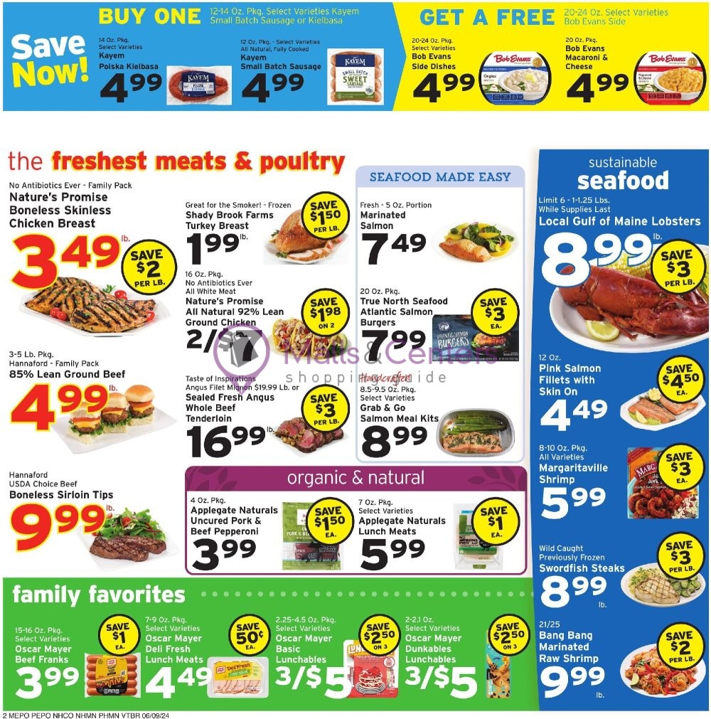 Weekly ad for Hannaford Supermarket & Pharmacy valid: 06/09/2024 - 06/15/2024, page 2