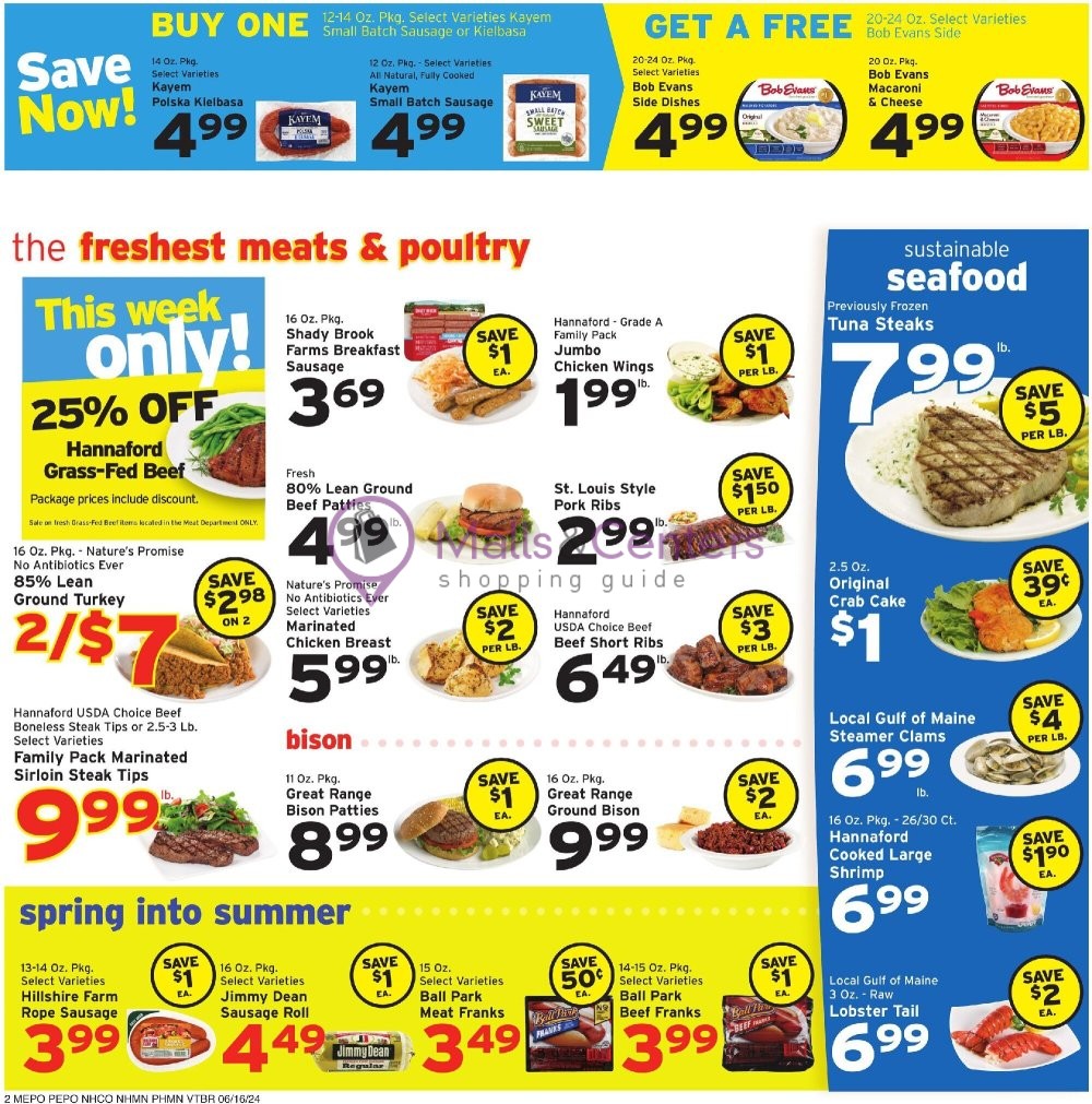 Weekly ad for Hannaford Supermarket & Pharmacy valid: 06/16/2024 - 06/22/2024, page 2