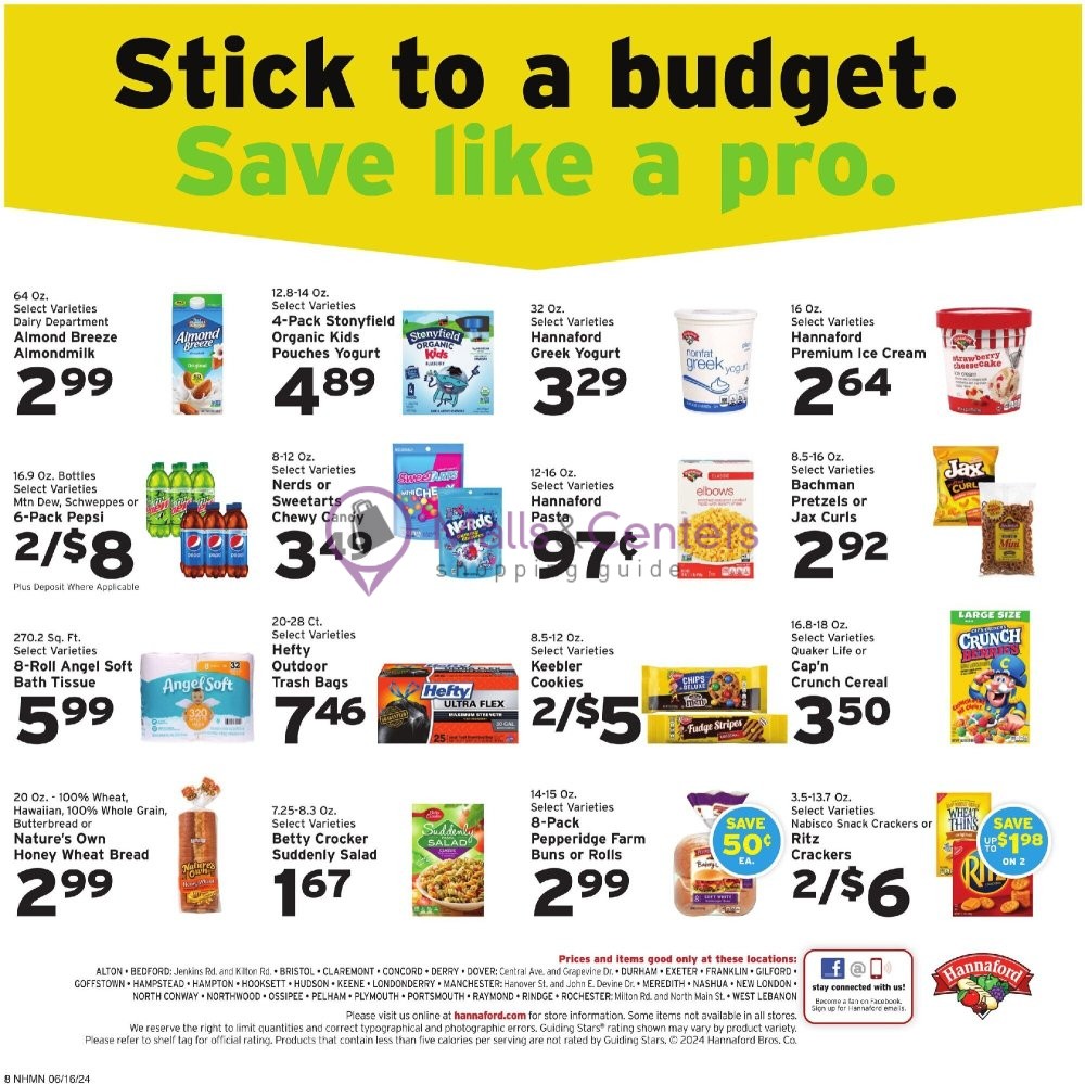 Weekly ad for Hannaford Supermarket & Pharmacy valid: 06/16/2024 - 06/22/2024, page 8