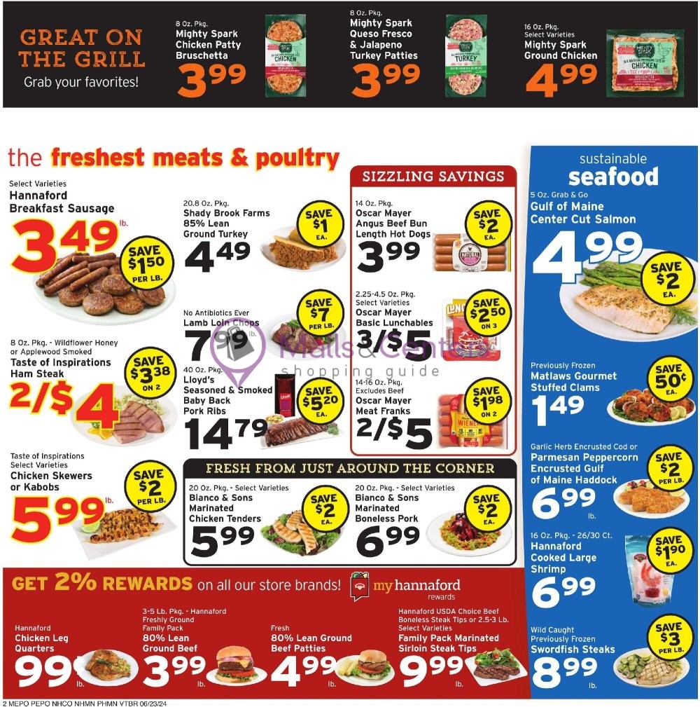 Weekly ad for Hannaford Supermarket & Pharmacy valid: 06/23/2024 - 06/29/2024, page 2