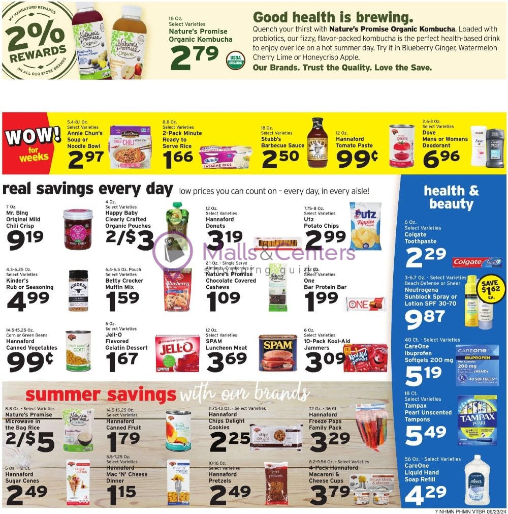 Weekly ad for Hannaford Supermarket & Pharmacy valid: 06/23/2024 - 06/29/2024, page 7