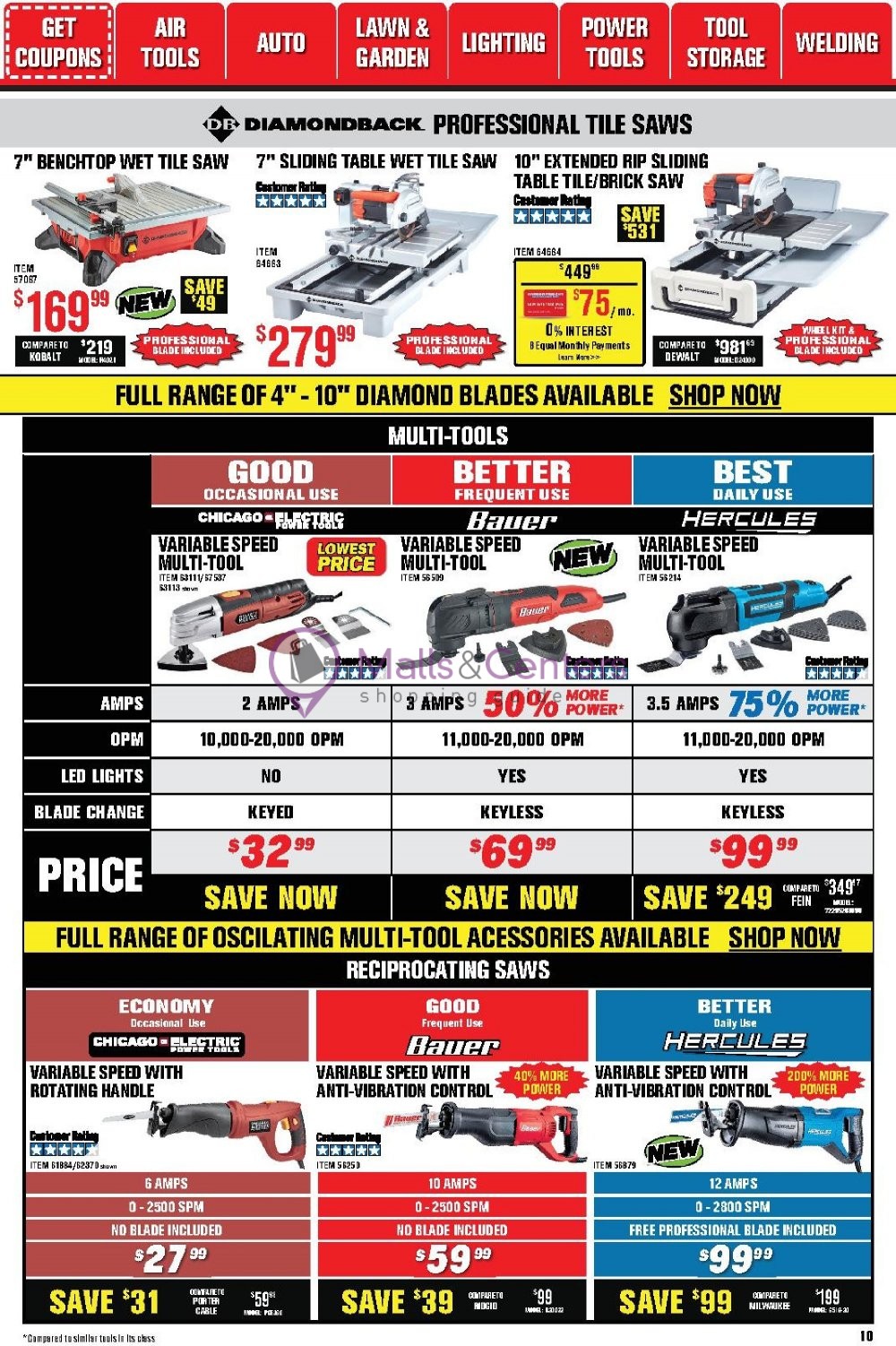 Harbor Freight Tools Weekly Ad sales & flyers specials MallsCenters