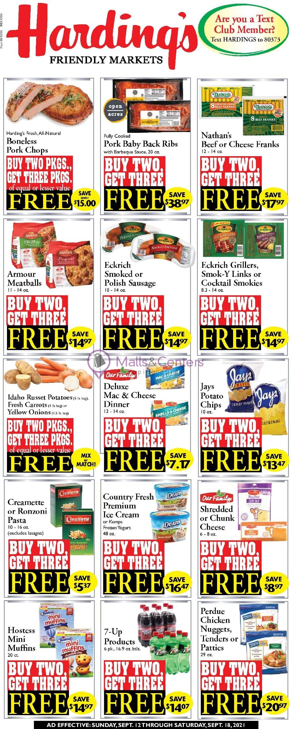 Harding's Weekly Ad sales & flyers specials MallsCenters