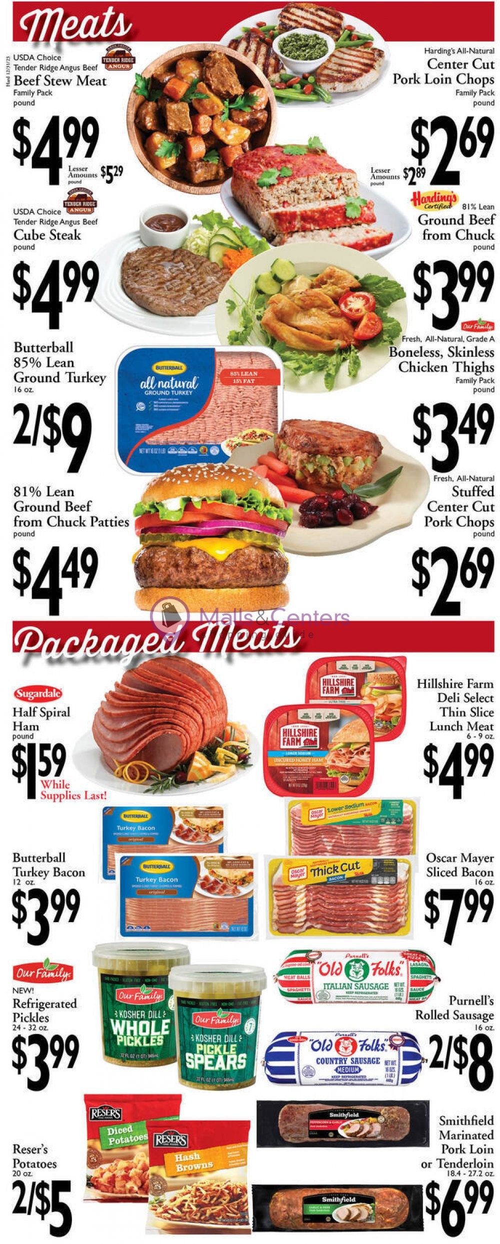 Harding's Weekly ad valid from 12/31/2023 to 01/13/2024 MallsCenters
