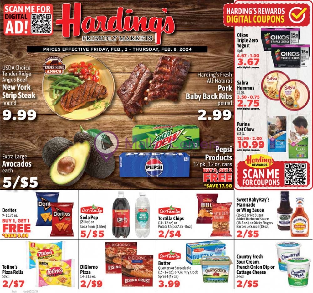 Harding's Weekly ad valid from 02/02/2024 to 02/08/2024 MallsCenters