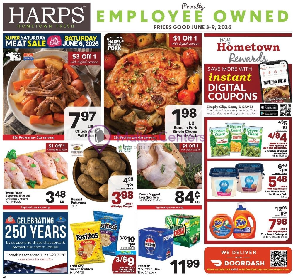 Weekly ad for Harps Foods valid: 06/03/2026 - 06/09/2026, page 1