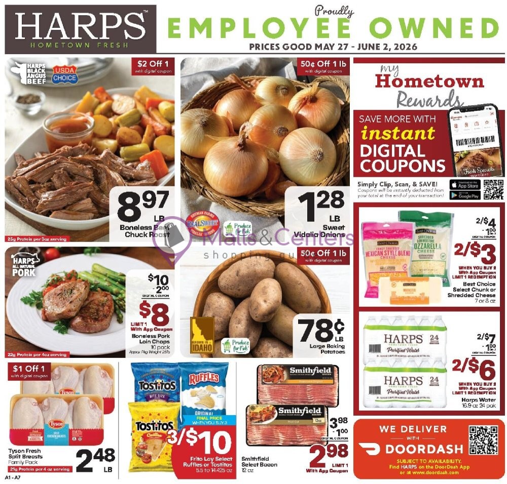 Weekly ad for Harps Foods valid: 05/27/2026 - 06/02/2026, page 1
