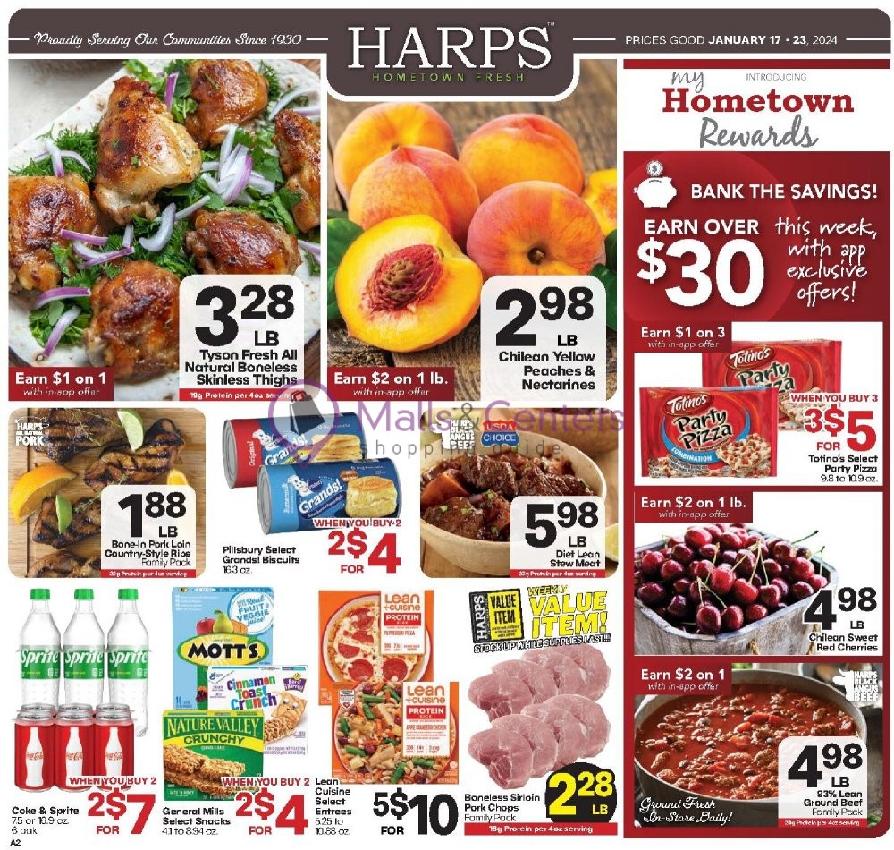 Harps Foods Weekly ad valid from 01/17/2024 to 01/23/2024 MallsCenters