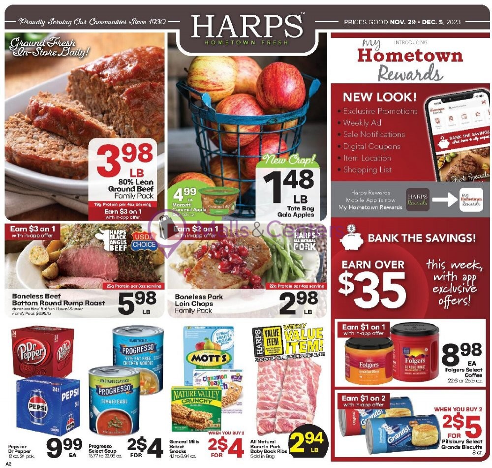 Harps Foods Weekly ad valid from 11/29/2023 to 12/05/2023 MallsCenters