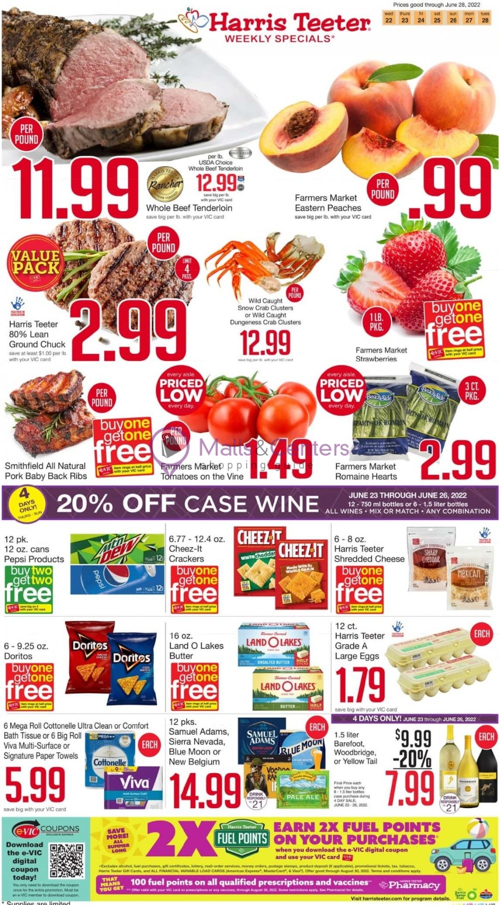 Harris Teeter Weekly ad valid from 06/22/2022 to 06/28/2022 MallsCenters