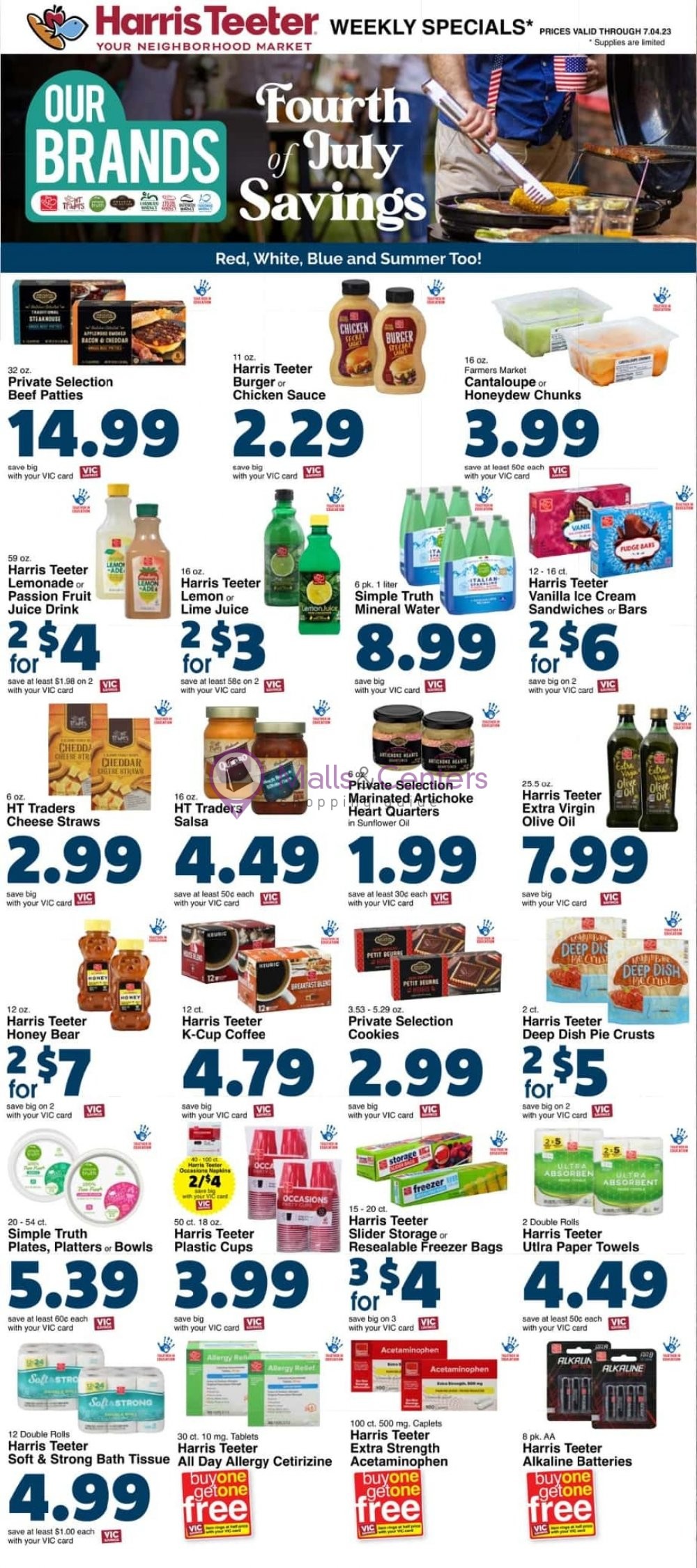Harris Teeter Weekly ad valid from 06/28/2023 to 07/04/2023 MallsCenters