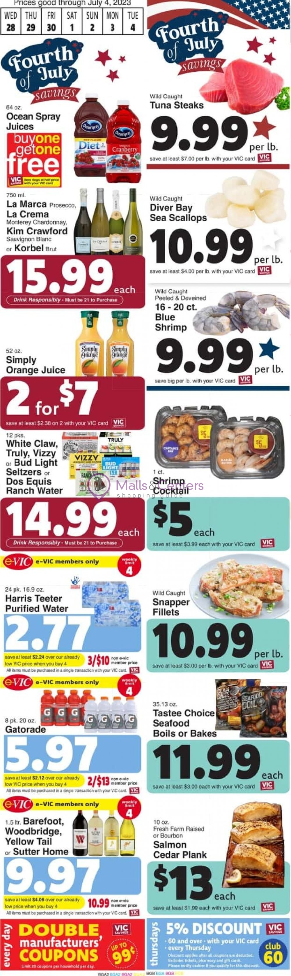 Harris Teeter Weekly ad valid from 06/28/2023 to 07/04/2023 MallsCenters