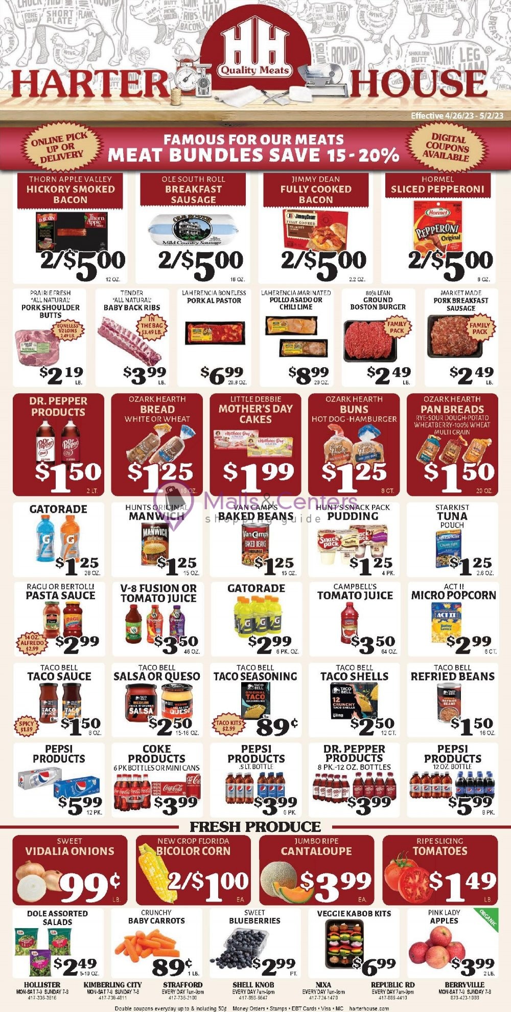 Harter House Weekly ad valid from 04/26/2023 to 05/02/2023 MallsCenters