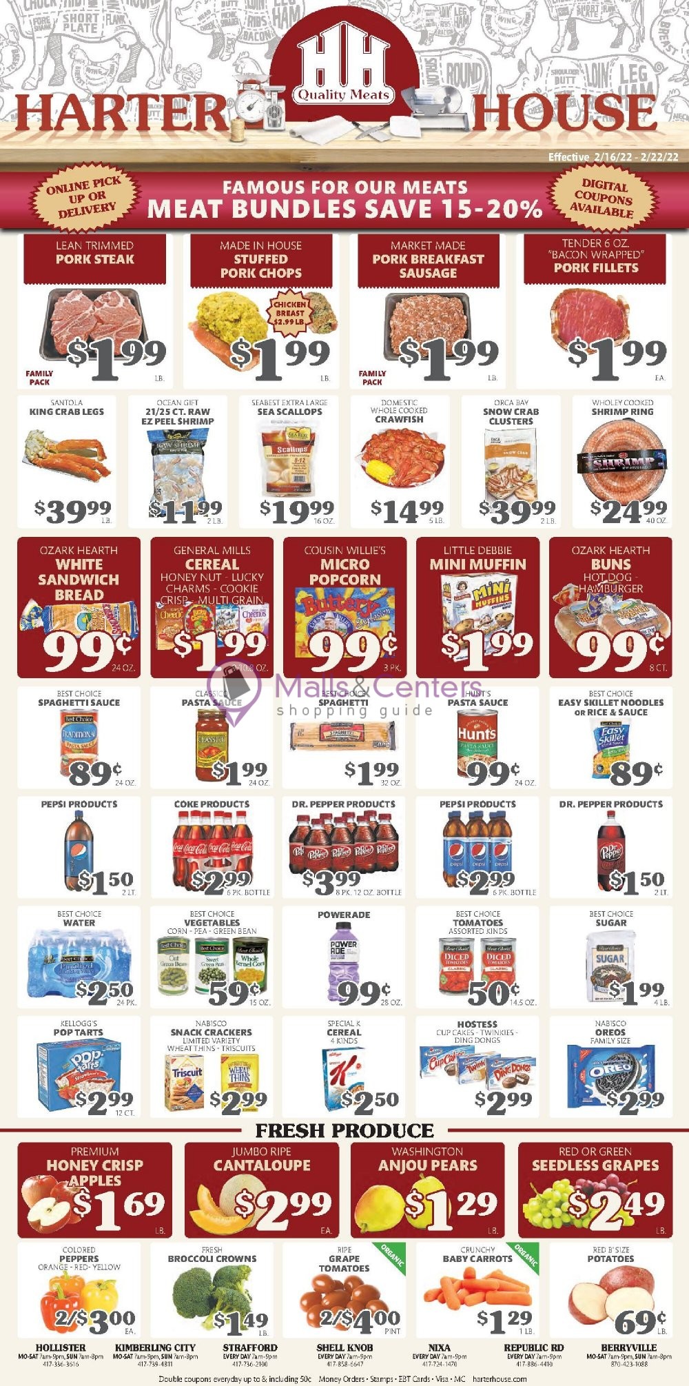 Harter House Weekly ad valid from 02/16/2022 to 02/22/2022 MallsCenters