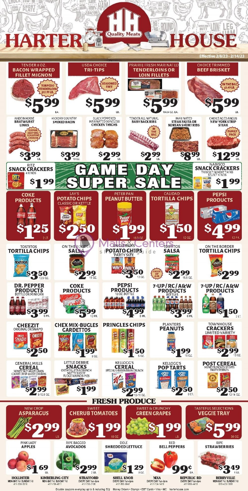 Harter House Weekly ad valid from 02/08/2023 to 02/14/2023 MallsCenters