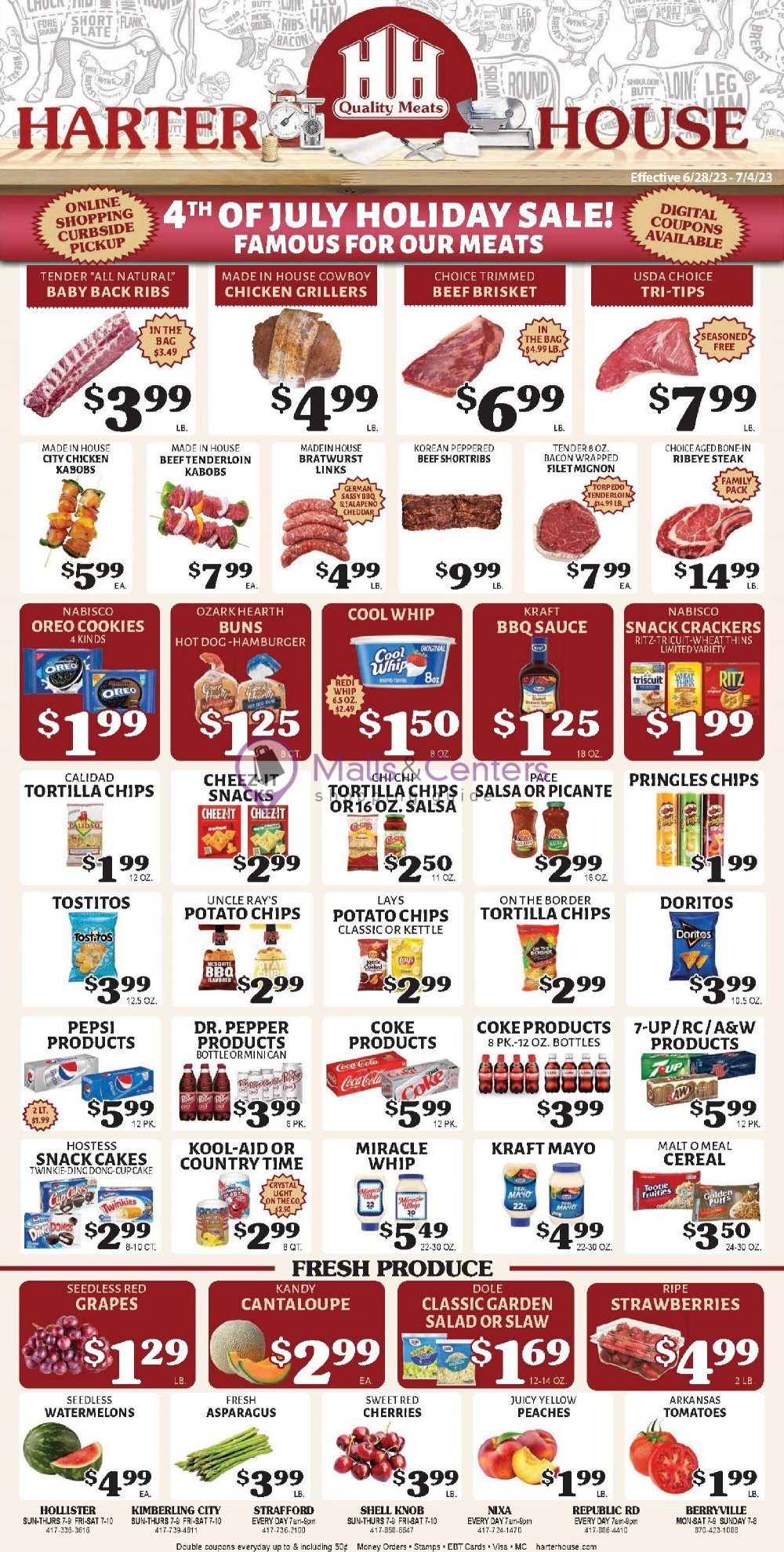 Harter House Weekly ad valid from 06/28/2023 to 07/04/2023 MallsCenters
