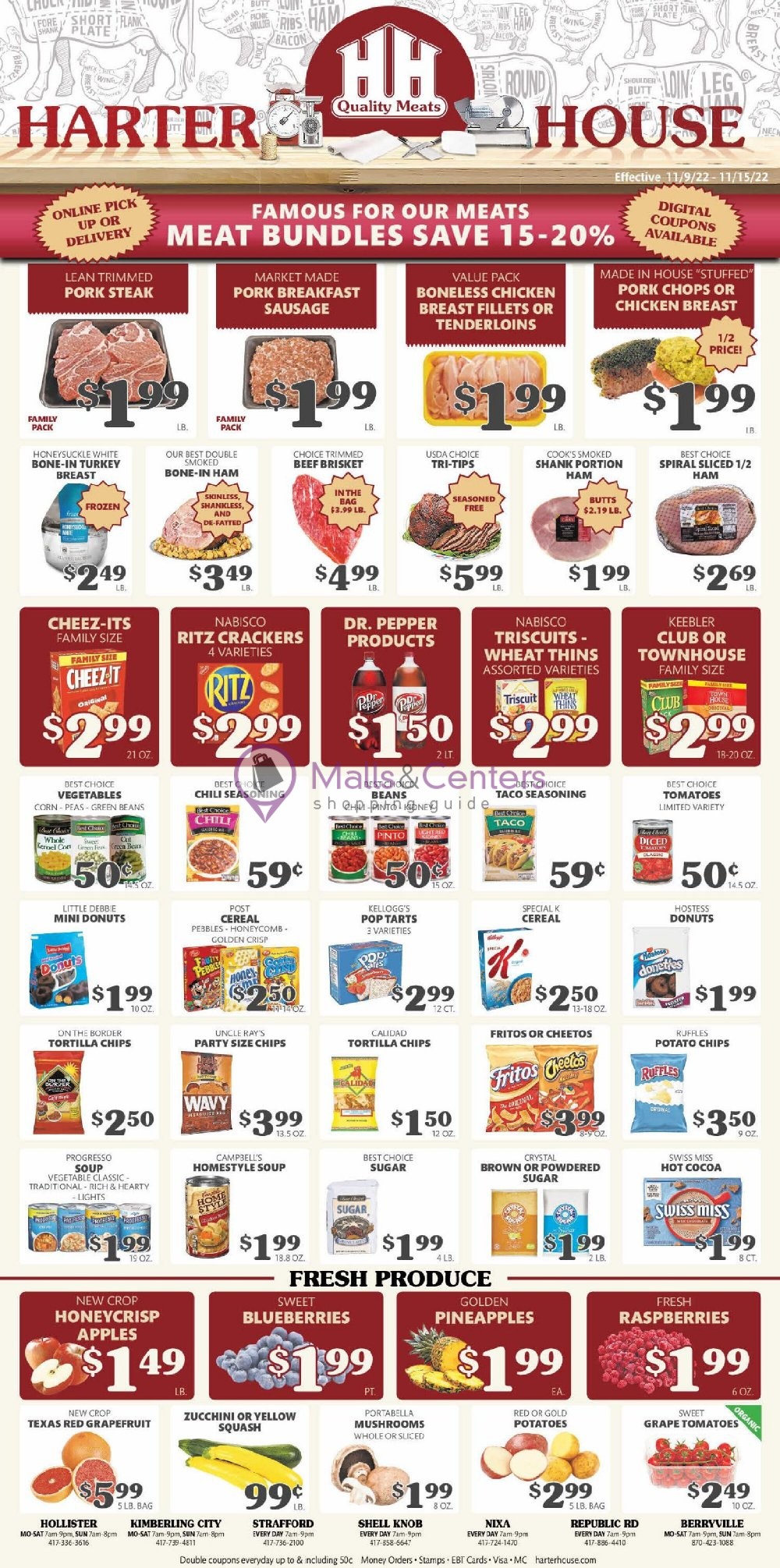 Harter House Weekly ad valid from 11/09/2022 to 11/15/2022 MallsCenters