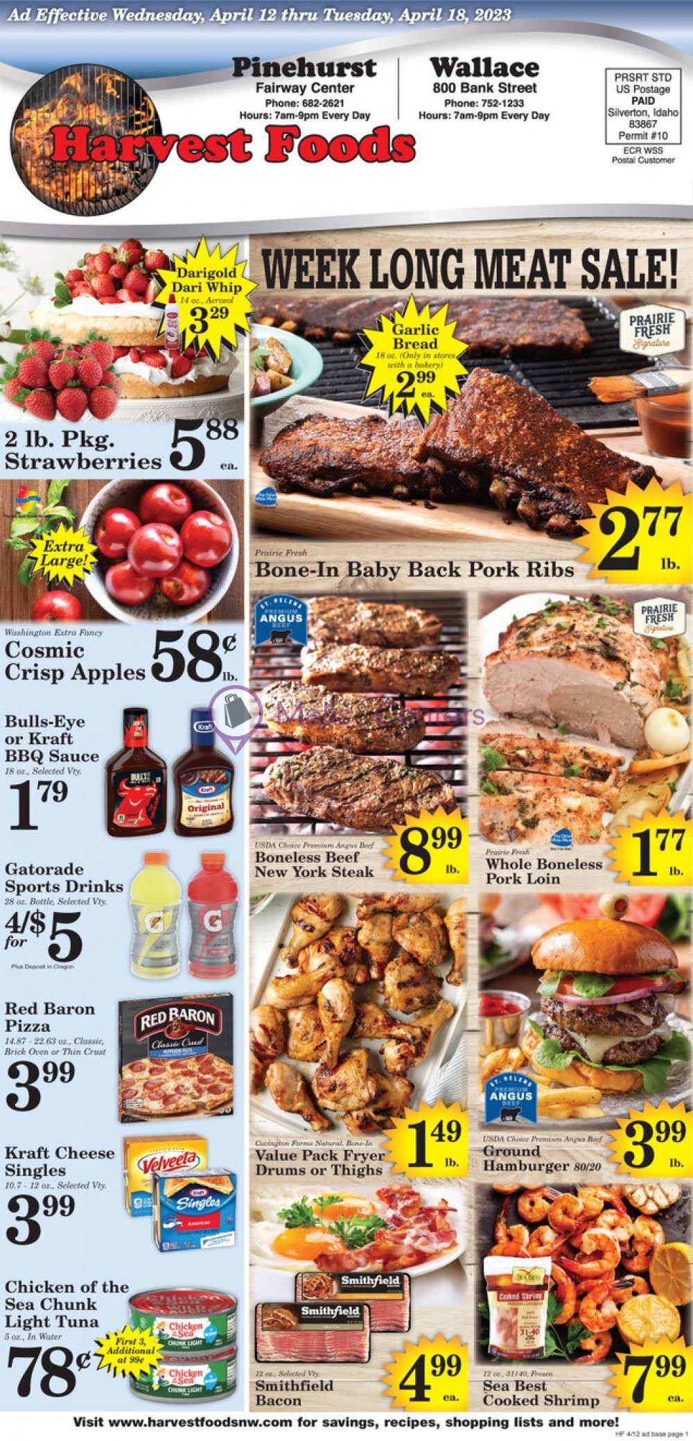 Harvest Foods Weekly ad valid from 04/12/2023 to 04/18/2023 MallsCenters