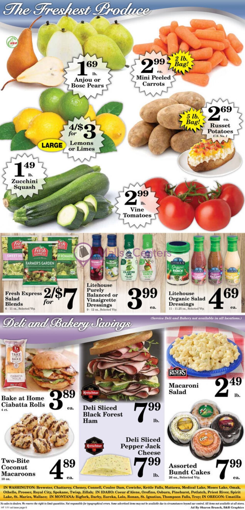 Harvest Foods Weekly ad valid from 01/11/2023 to 01/17/2023 MallsCenters