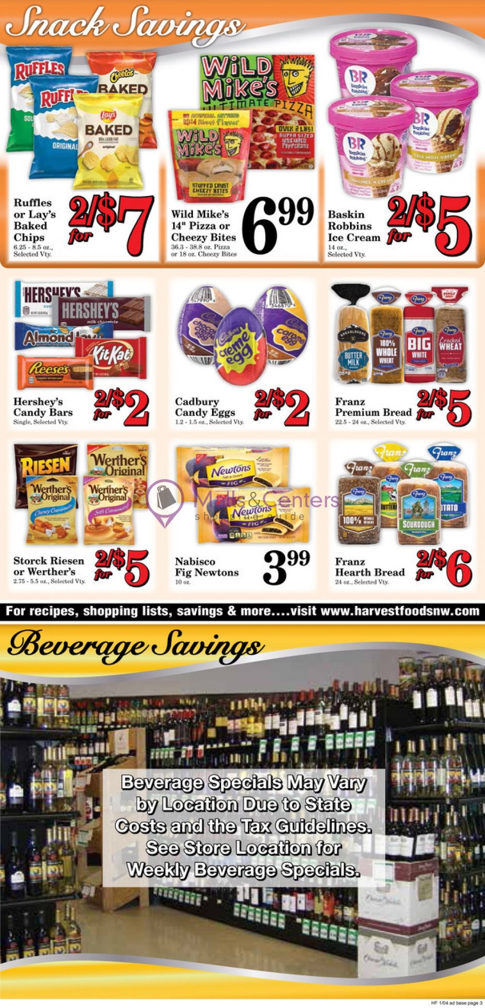 Harvest Foods Weekly ad valid from 01/04/2023 to 01/10/2023 MallsCenters