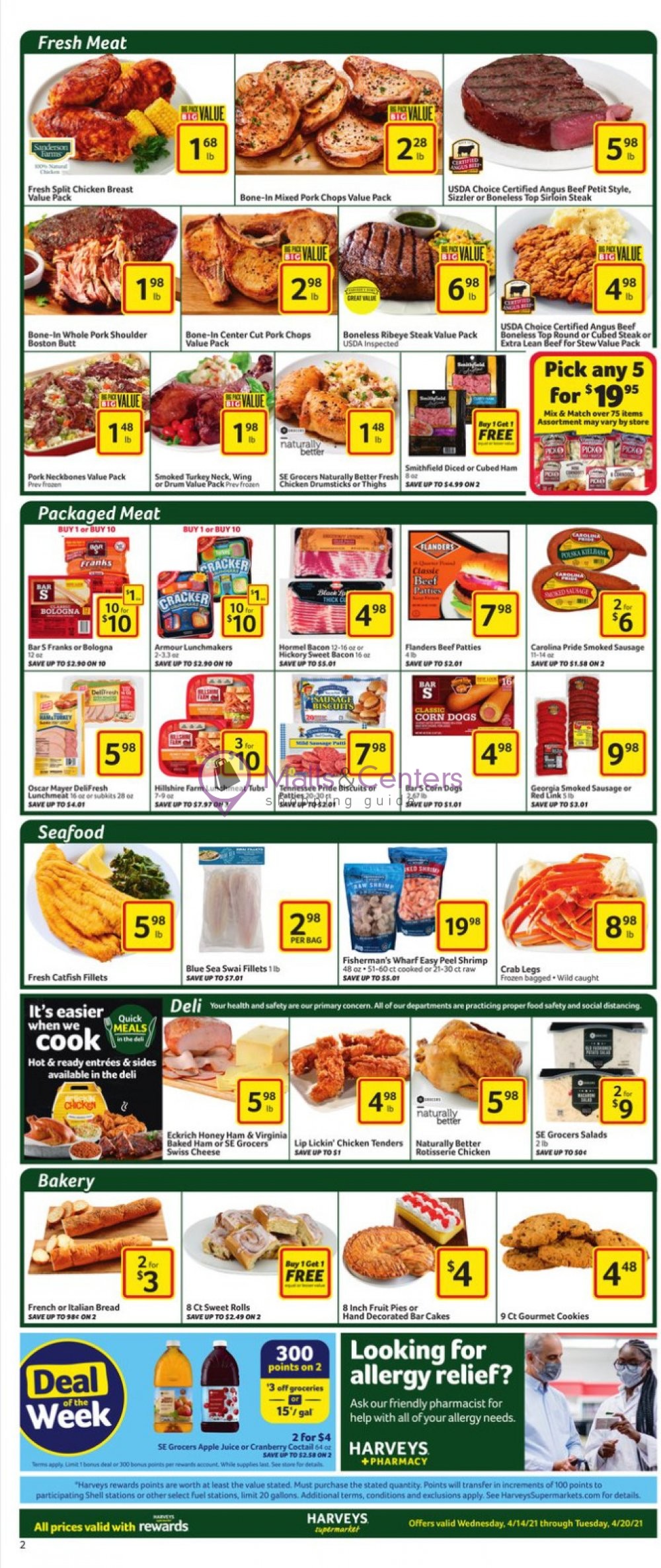 Harveys Supermarket Weekly Ad sales & flyers specials MallsCenters