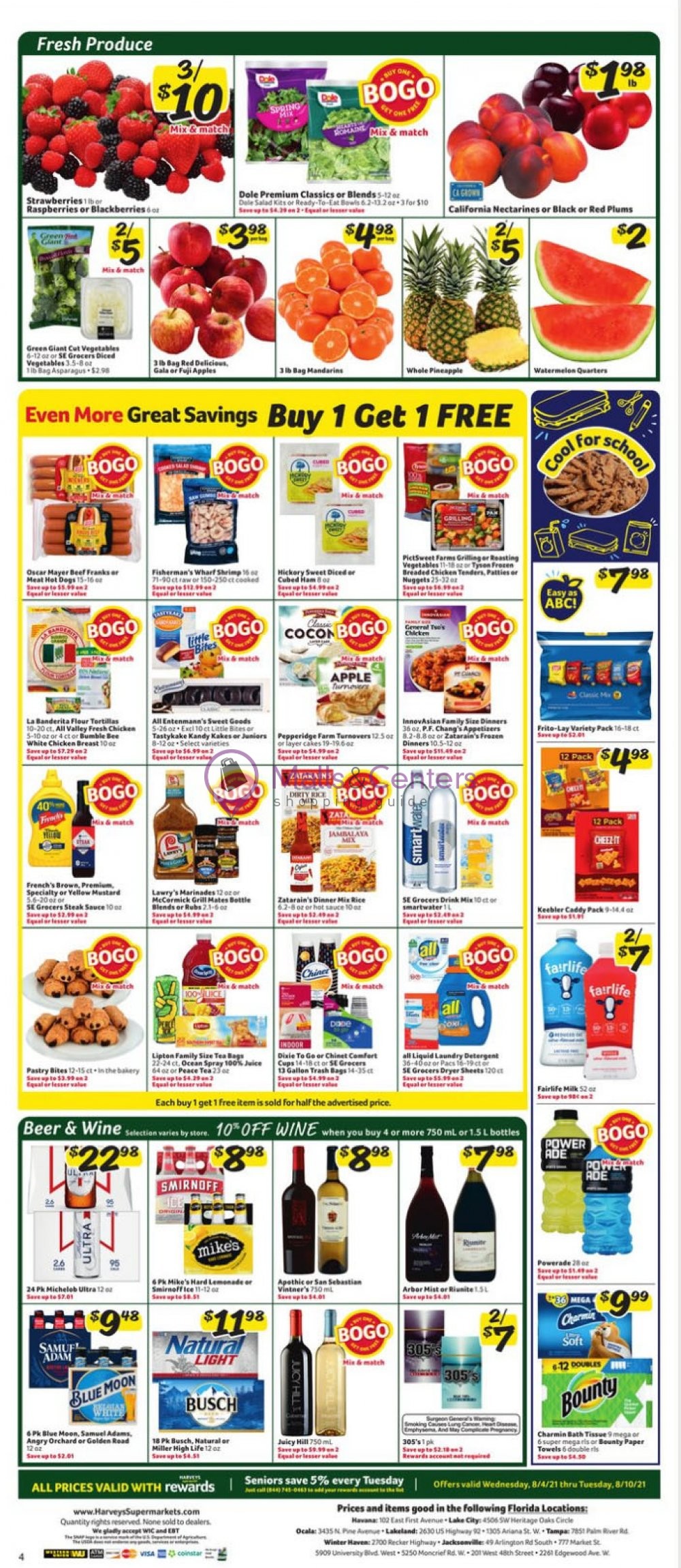 Harveys Supermarket Weekly Ad sales & flyers specials MallsCenters