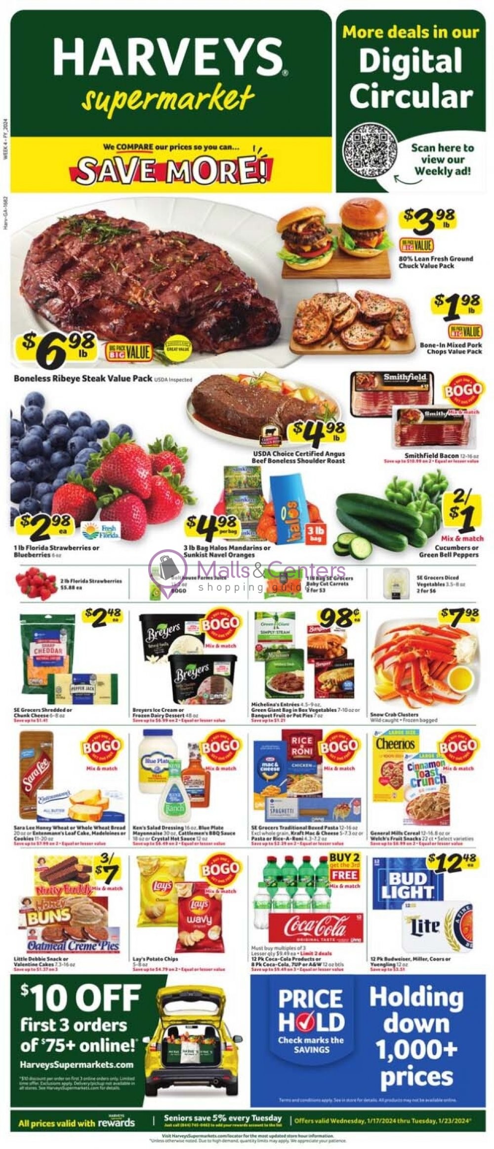 Harveys Supermarket Weekly ad valid from 01/17/2024 to 01/23/2024