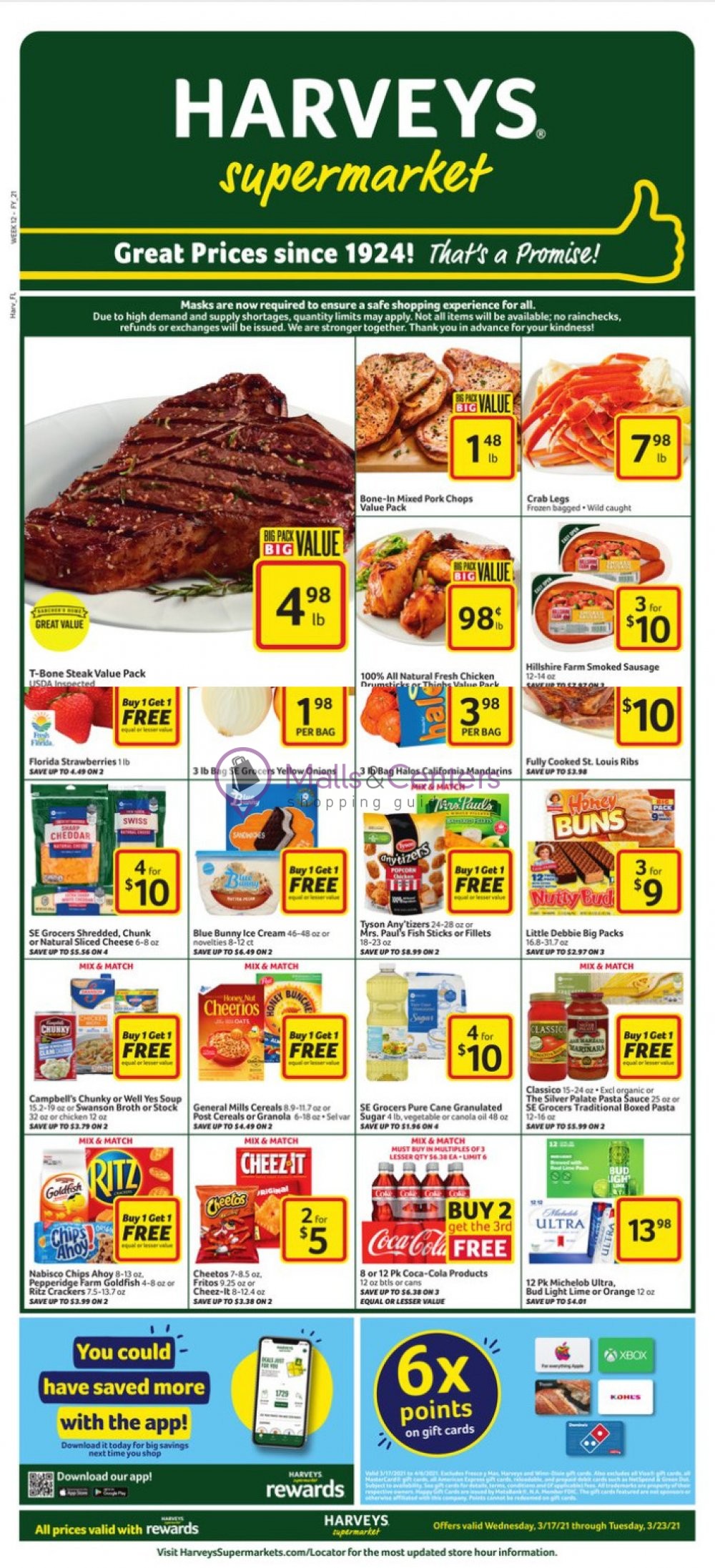 Harveys Supermarket Weekly Ad sales & flyers specials MallsCenters