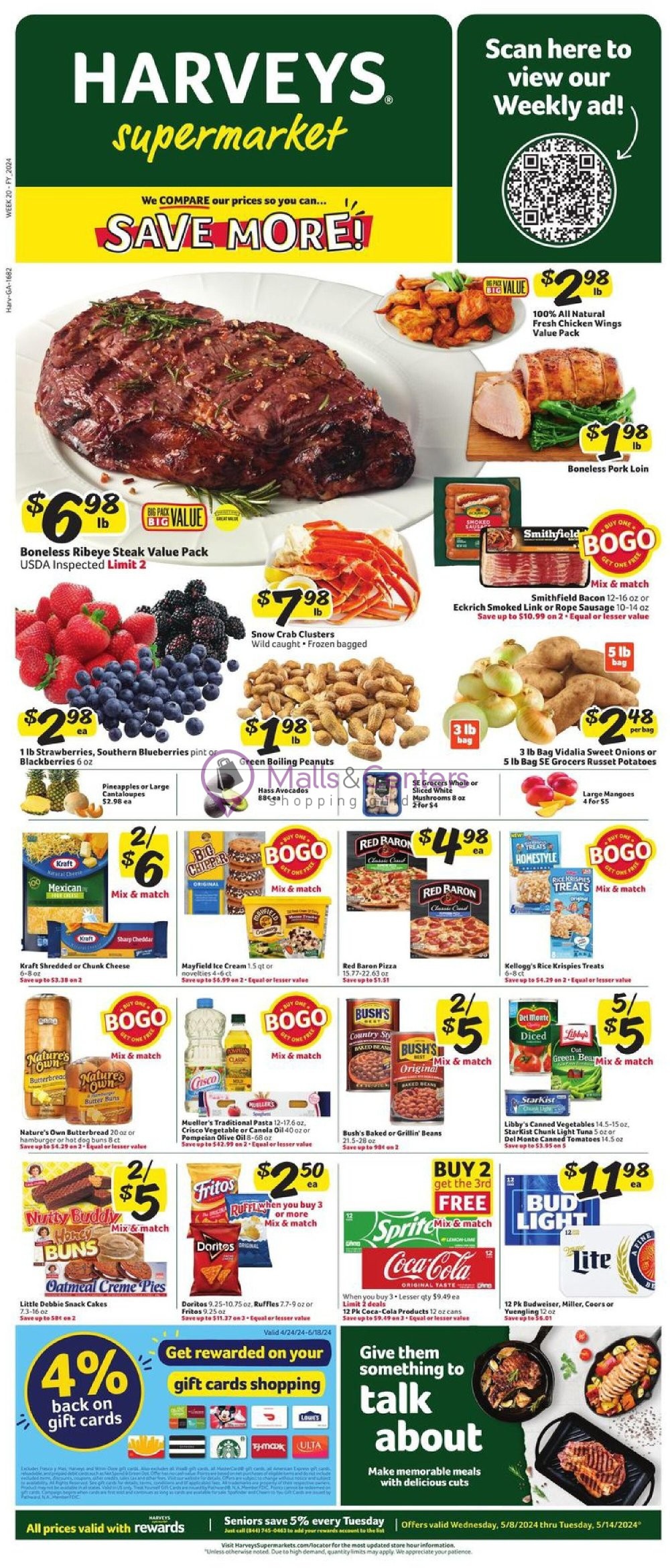 Harveys Supermarket Weekly Ad, from Wed, 5/8/2024 sales & flyers