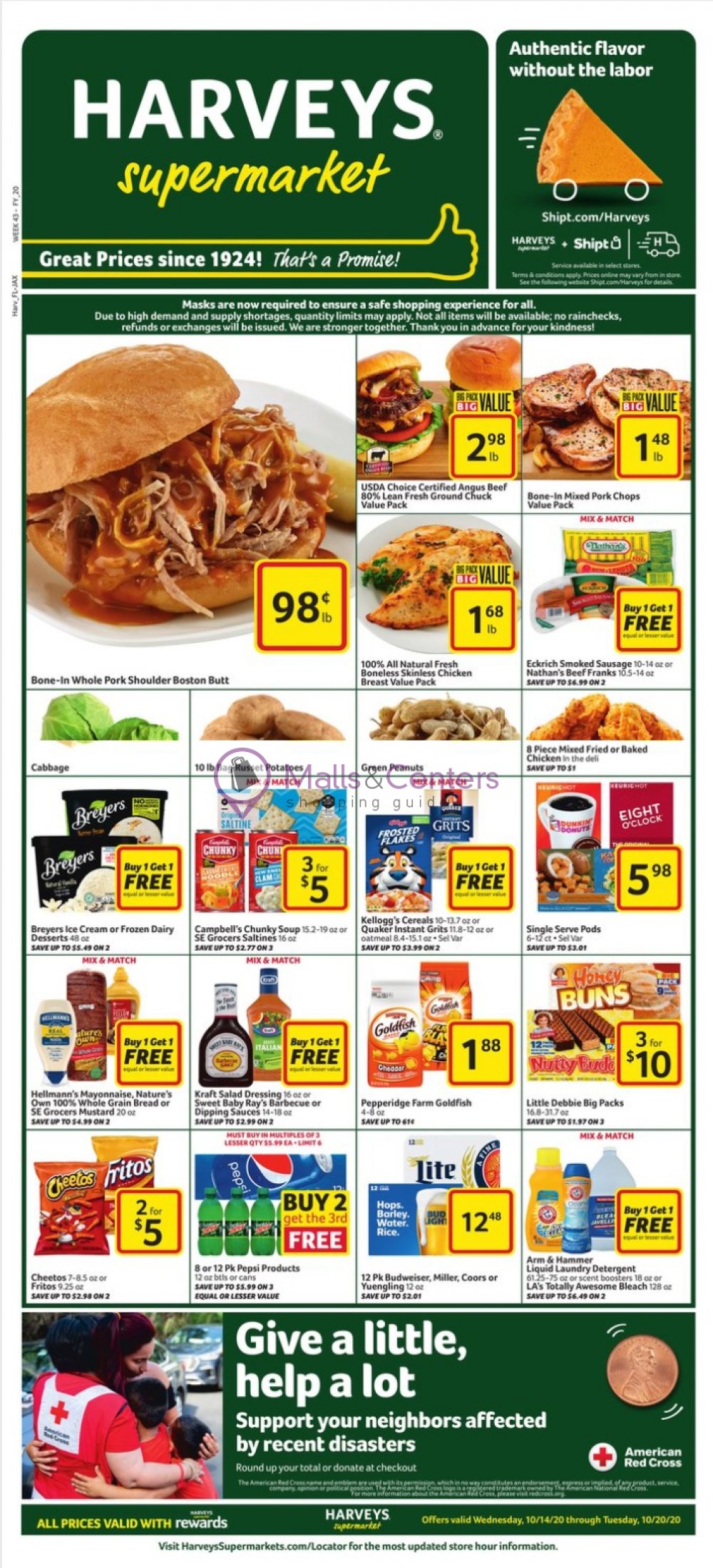 Harveys Supermarket Weekly ad valid from 10/14/2020 to 10/20/2020