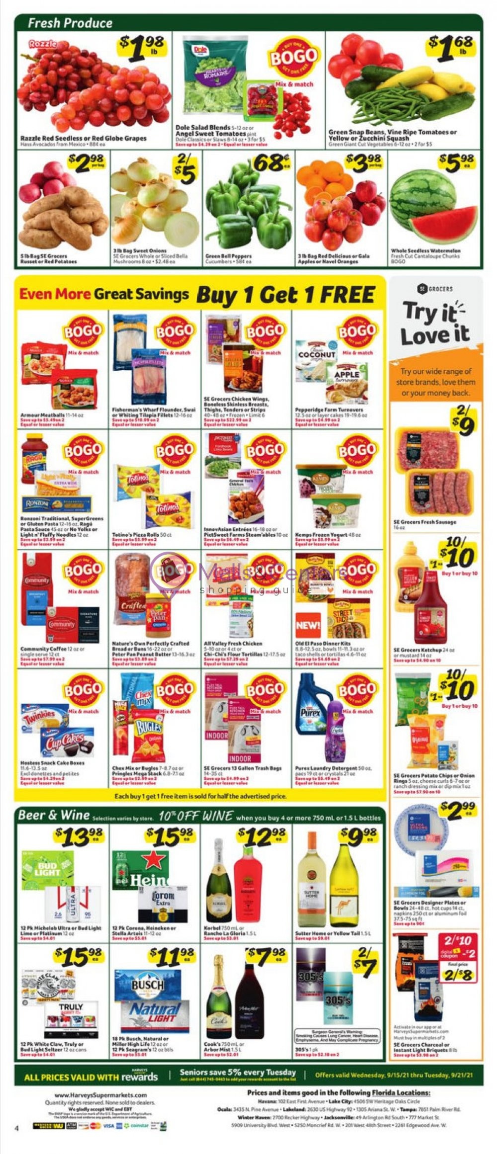 Harveys Supermarket Weekly Ad sales & flyers specials MallsCenters