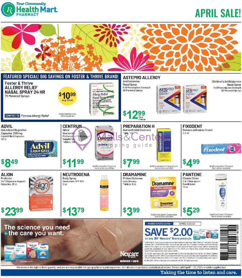 Health Mart Weekly Ad, from Mon, 4/1/2024 sales & flyers specials MallsCenters
