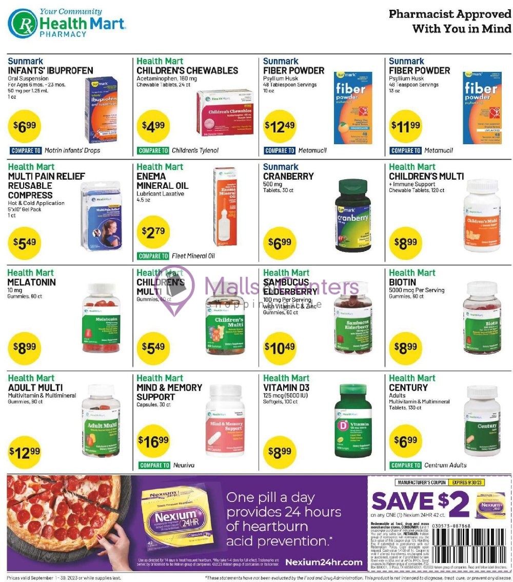 Weekly ad for Health Mart valid: 09/01/2023 - 09/30/2023, page 2