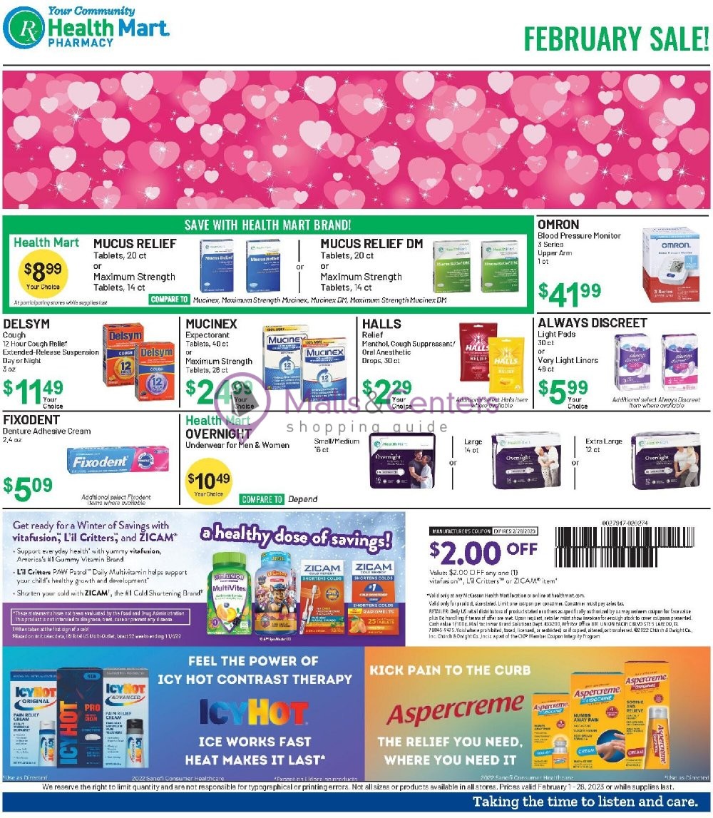Health Mart Weekly Ad sales & flyers specials MallsCenters