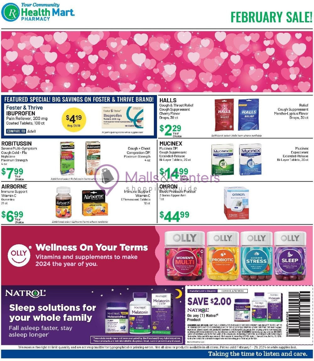 Health Mart Weekly Ad, from Thu, 2/1/2024 sales & flyers specials MallsCenters