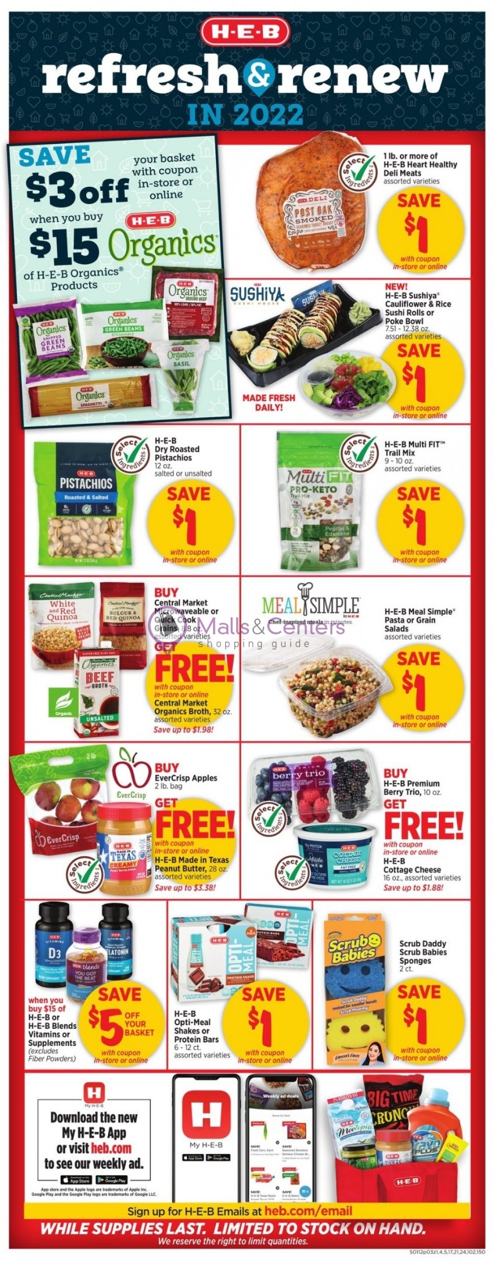 HEB Weekly ad valid from 01/12/2022 to 01/18/2022 MallsCenters