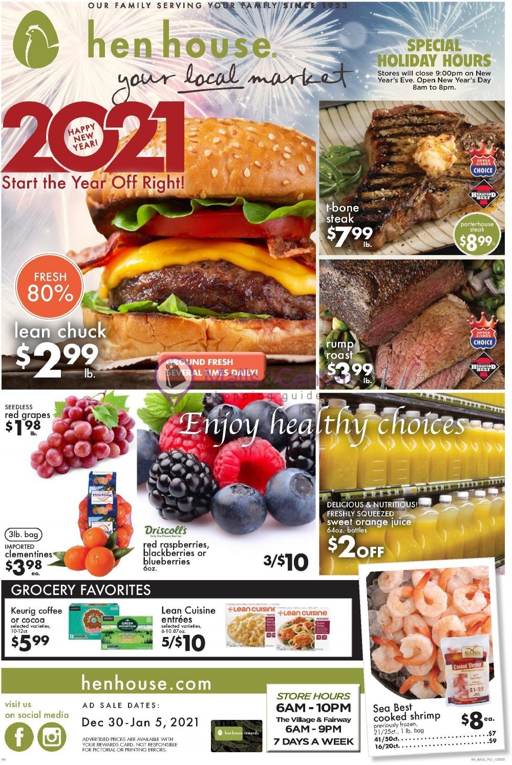 Hen House Weekly ad valid from 12/30/2020 to 01/05/2021 MallsCenters