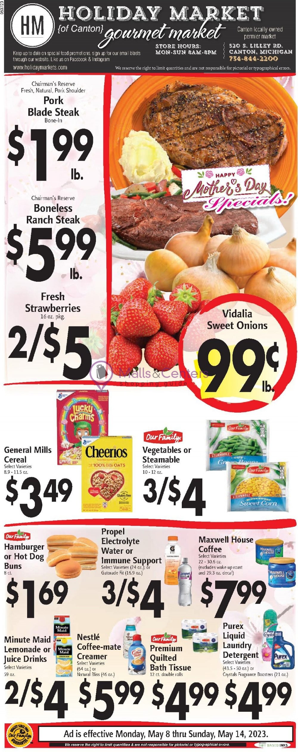 Holiday Market Canton Weekly ad valid from 05/08/2023 to 05/14/2023