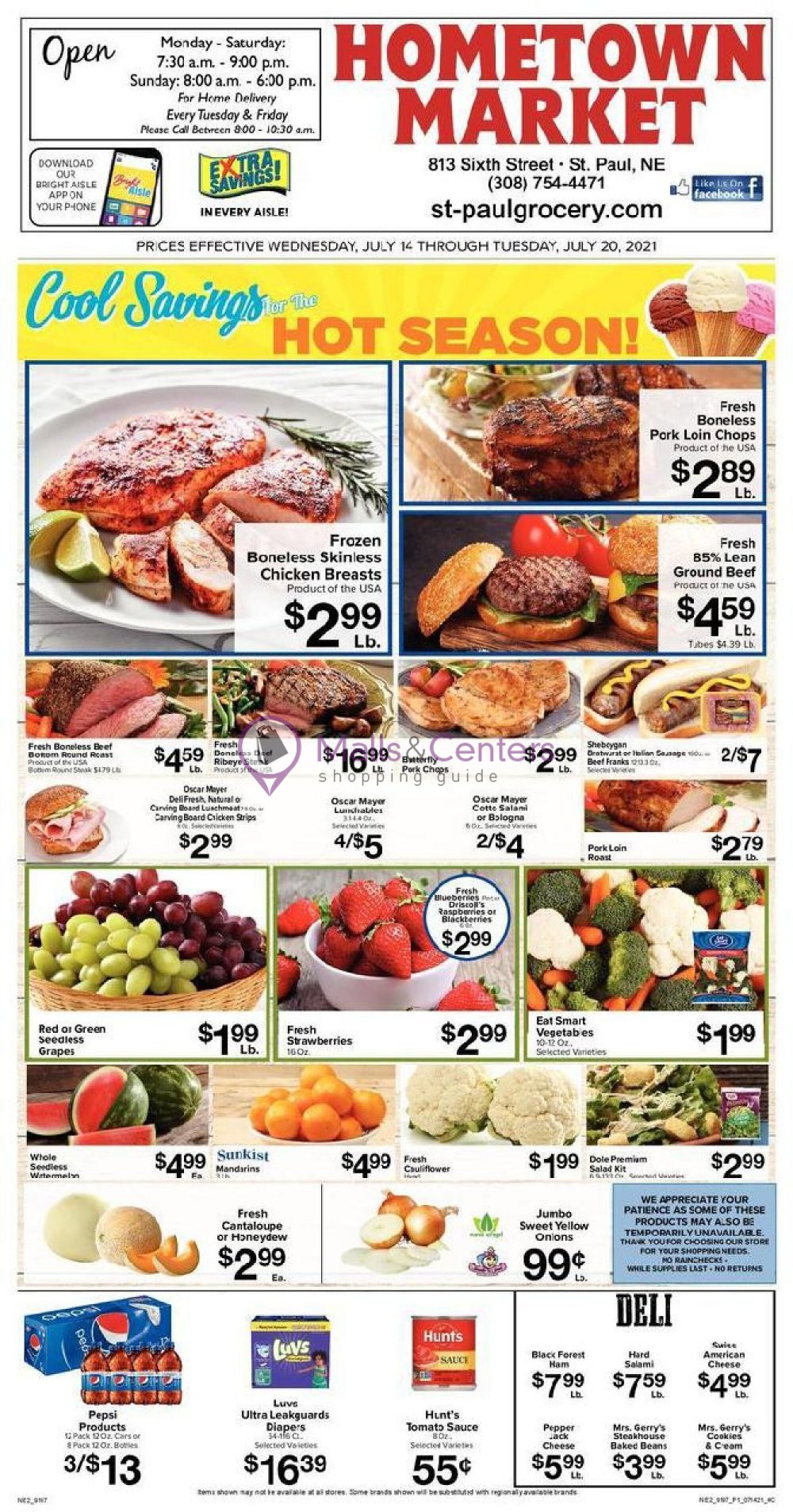 Hometown Market Weekly ad valid from 07/14/2021 to 07/20/2021