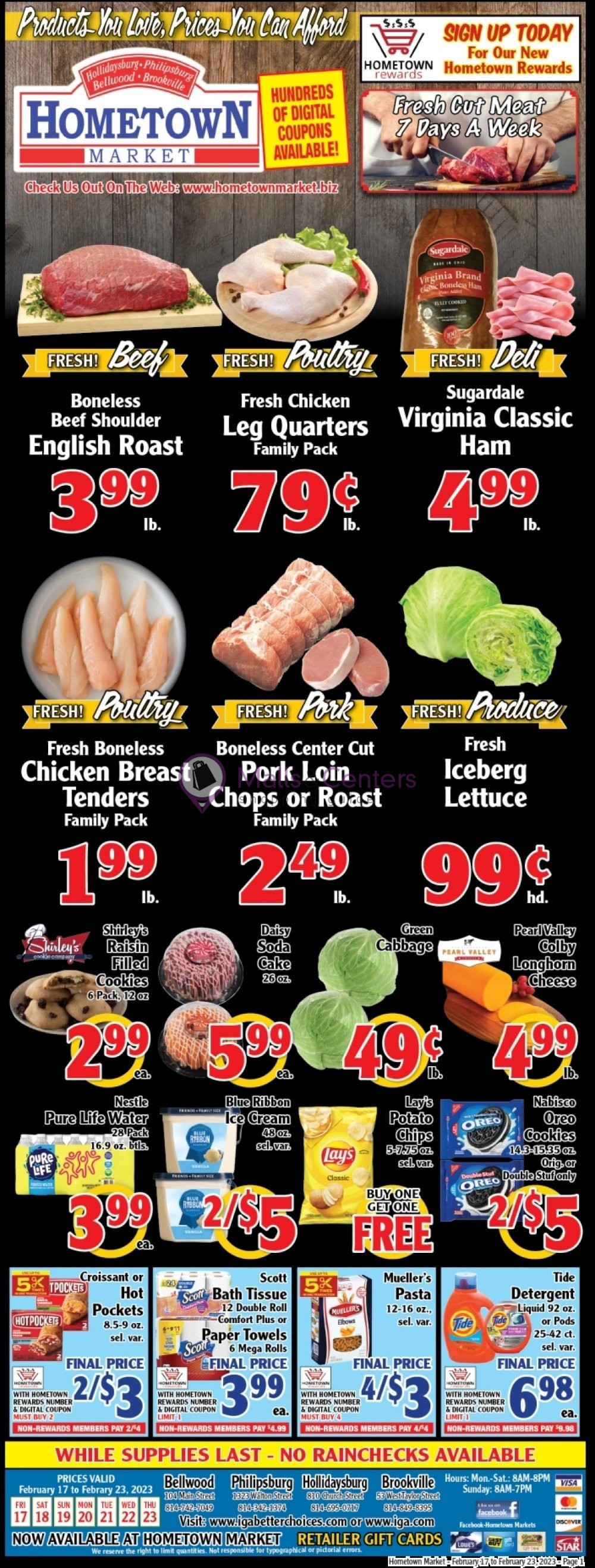 Hometown Market Weekly ad valid from 02/17/2023 to 02/23/2023
