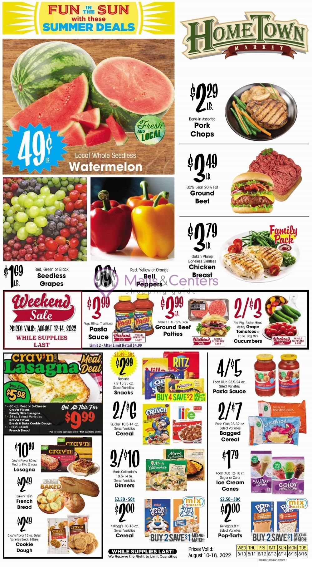 Hometown Market Weekly Ad sales & flyers specials MallsCenters