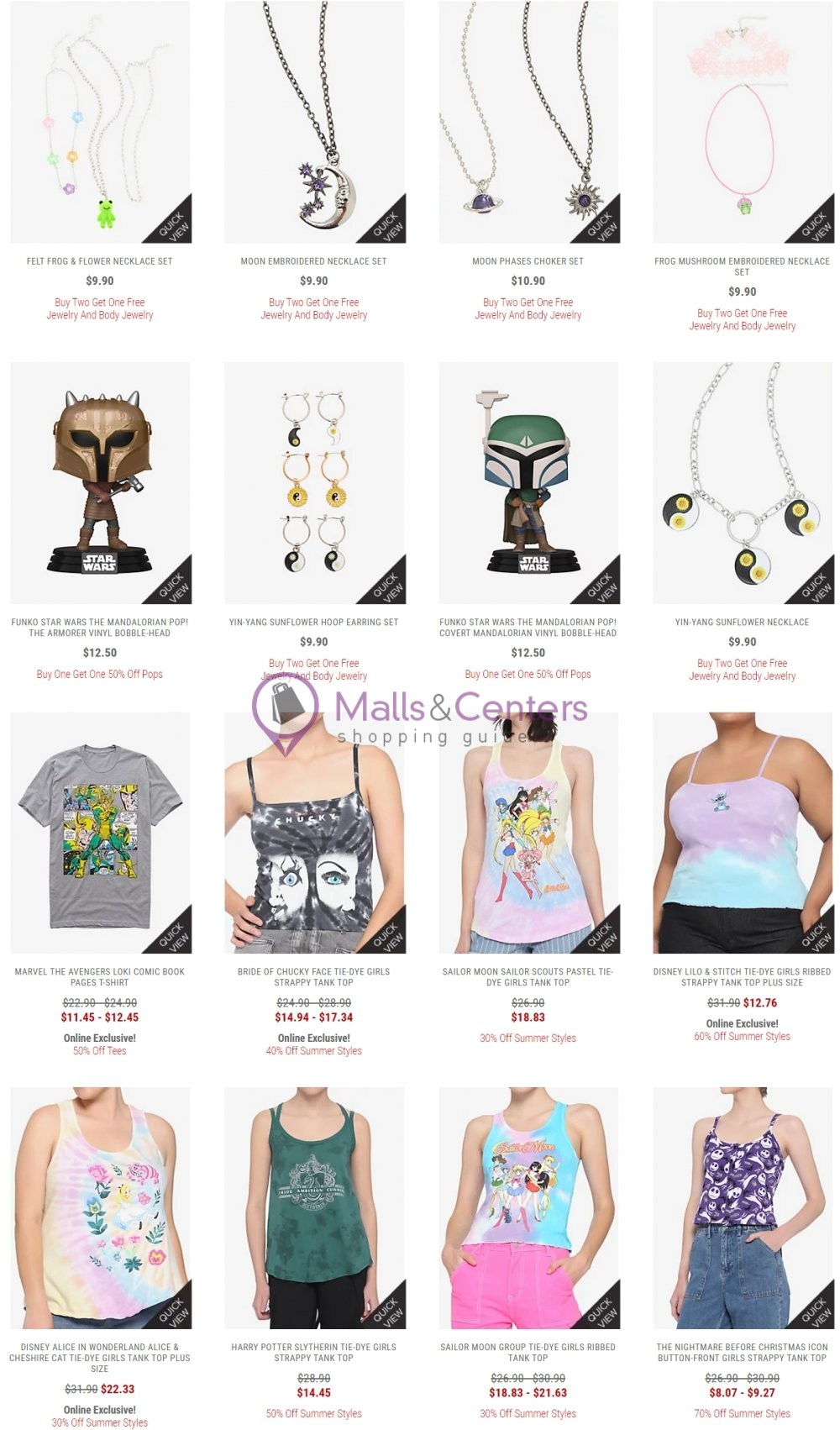 Hot Topic Weekly Ad sales & flyers specials MallsCenters